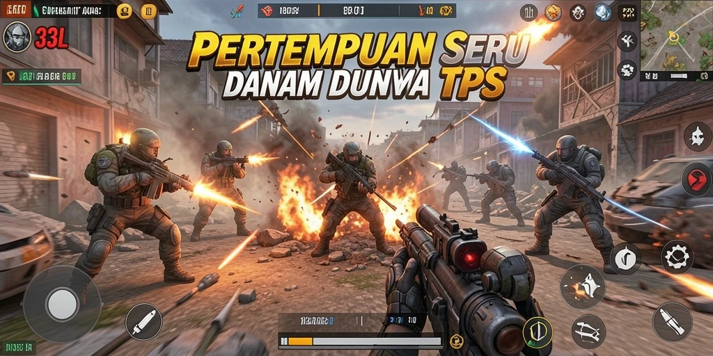 Screenshot utama 33L menampilkan aksi pertempuran TPS yang mendebarkan.