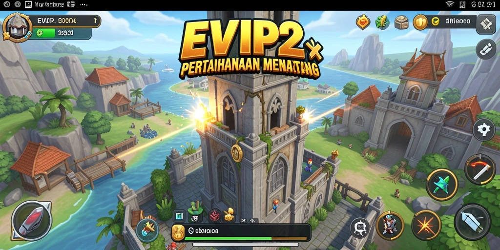 Tangkapan layar menunjukkan aksi menegangkan dalam game Tower Defense.