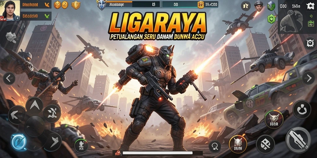 Tampilan gameplay LIGARAYA yang menegangkan dan penuh aksi.