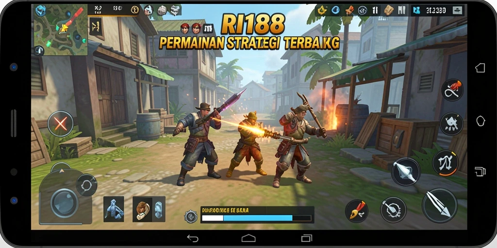 Tangkapan layar gameplay menampilkan aksi strategis dan manajemen kerajaan di RI188.