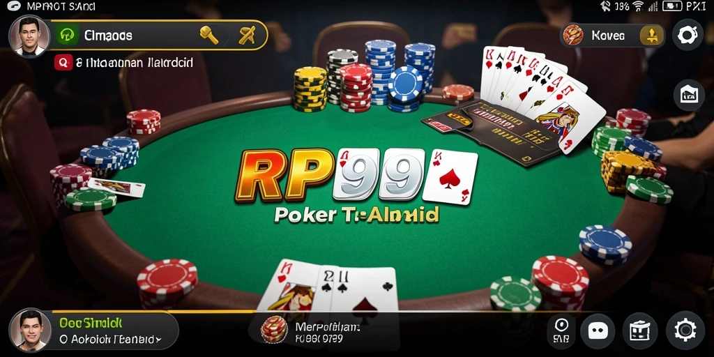 Tampilan gameplay poker yang menegangkan di RP99.