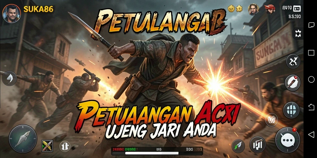 Screenshot gameplay menegangkan dari SUKA86 dengan aksi cepat.