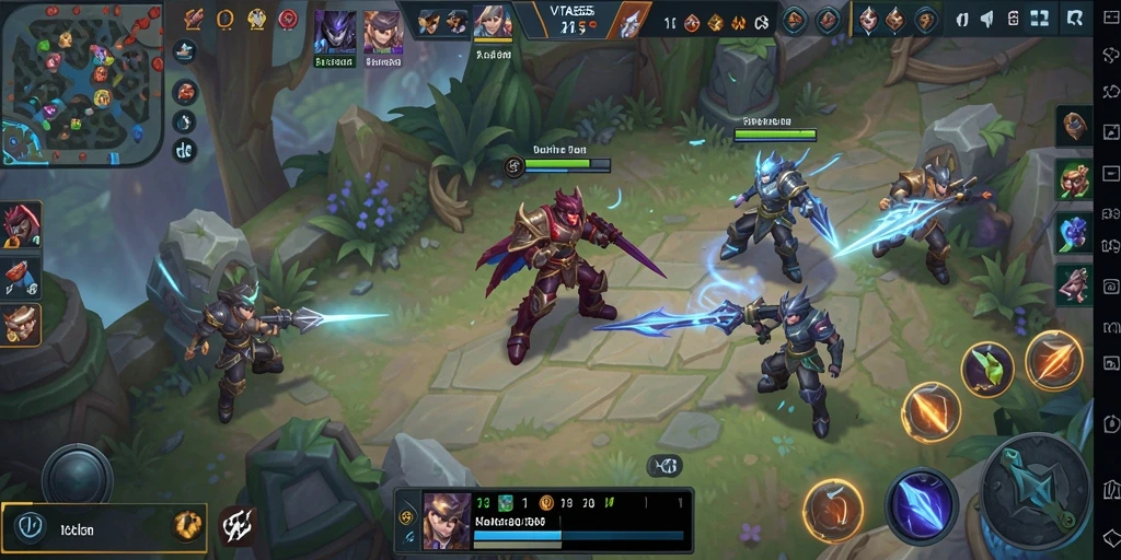 Tampilan gameplay seru VITA555 dengan pertarungan tim yang mendebarkan.
