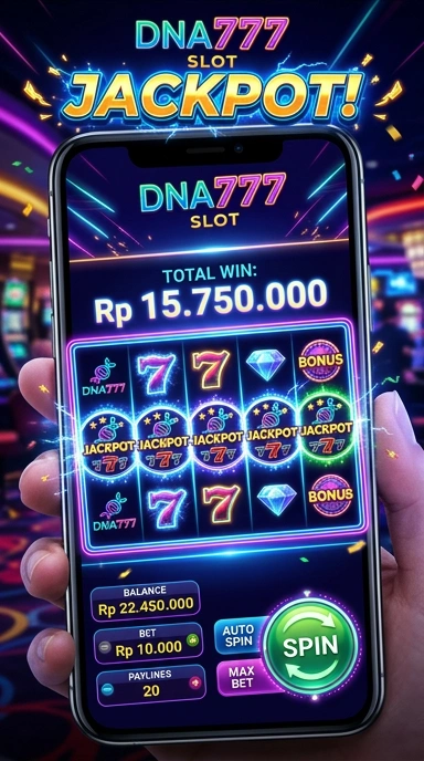 Pengguna sedang menjelajahi aplikasi di dna777.